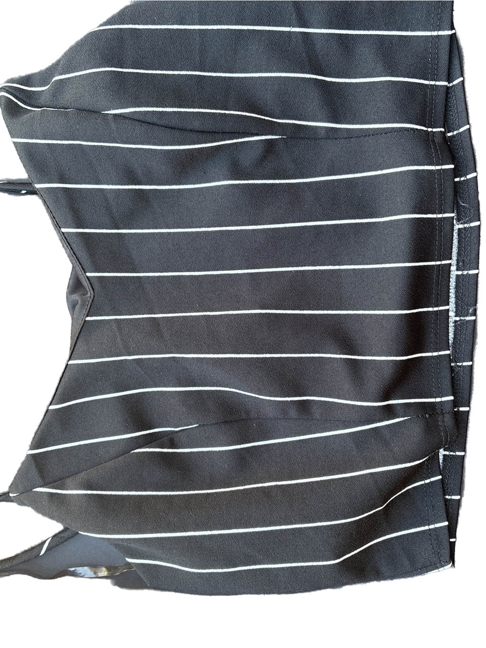 Papermoon Black and White Striped Spaghetti Strap Top